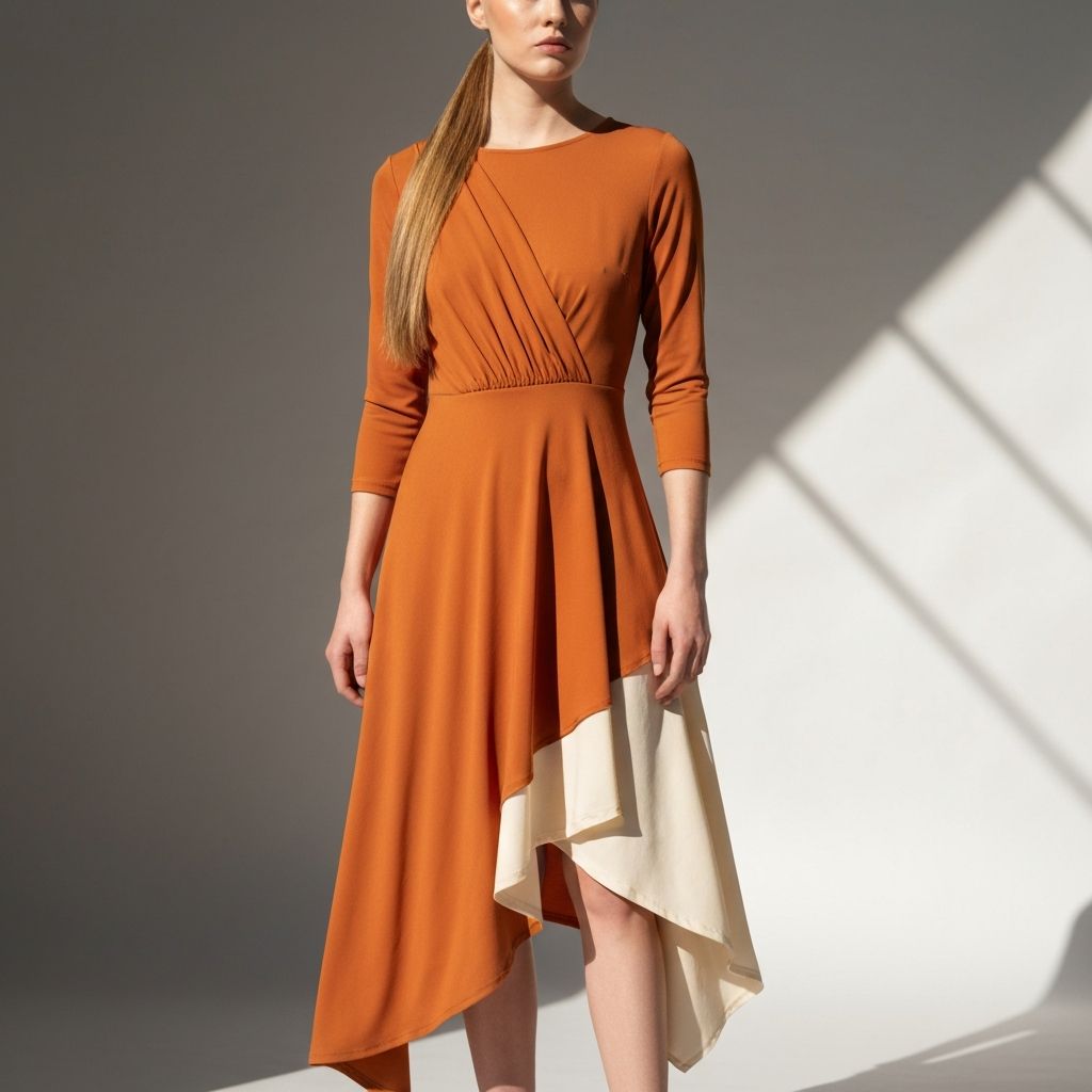 Žemės Tonų Suknelė